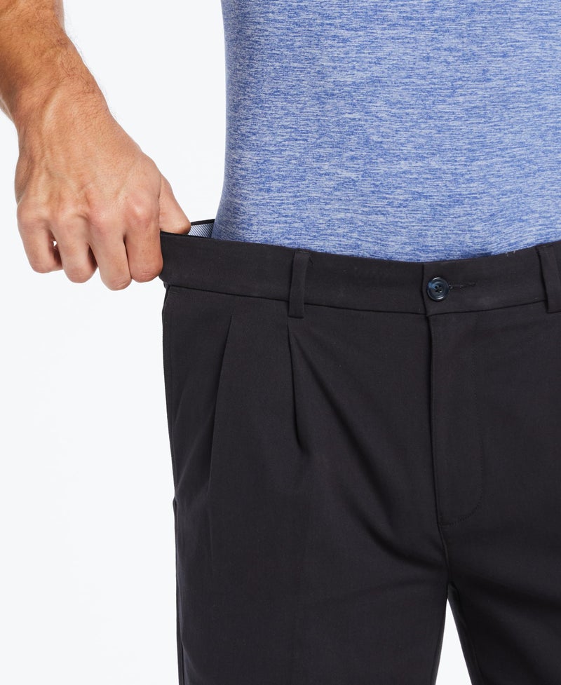 Savane Men's Ultimate Performance Pleated Chino Pants with Expandable Waist, Stretch Non-Iron (Available in Big & Tall), Ultimate Dark Navy, 40W x 29L - Image 4